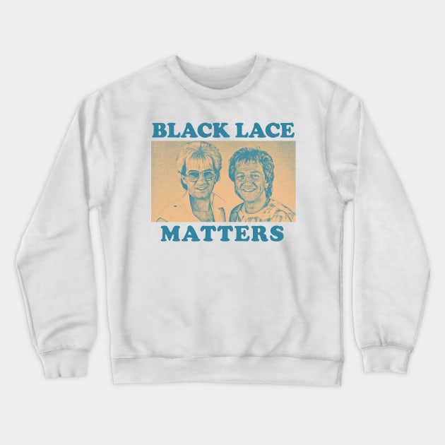 Black Lace Matters Crewneck Sweatshirt by DankFutura
